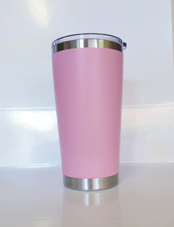 20 oz Regular Tumbler- Light Pink with Flip lid