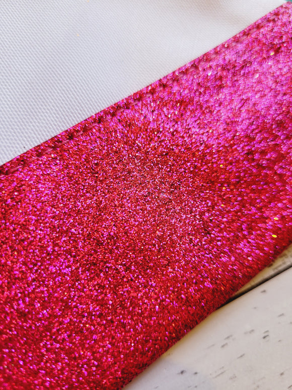 Glittered Cosmetic Bags- fuschia