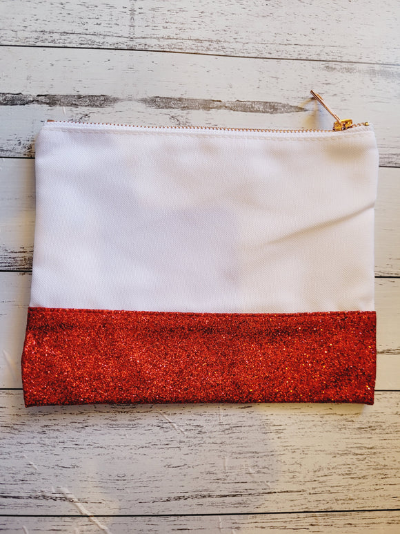 Glittered Cosmetic Bags- Red