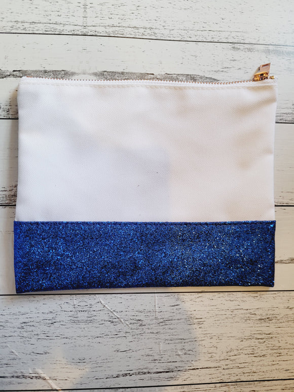 Glittered Cosmetic Bags- Royal Blue