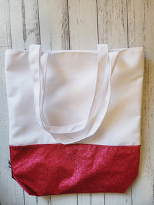 Glittered Tote Bag- Fuschia