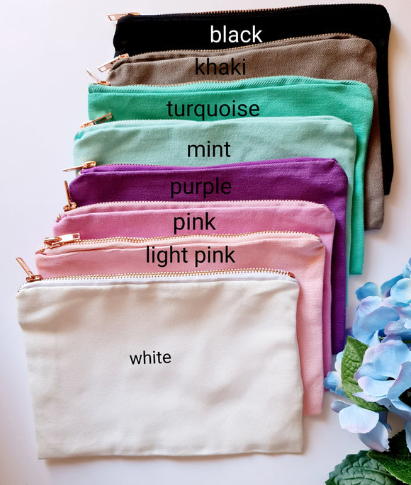 Canvas Cosmetic Bags