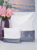 Glittered Cosmetic Bags- Dark Silver