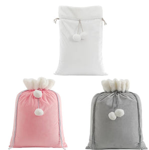 Pink Santa Sacks (pom pom)